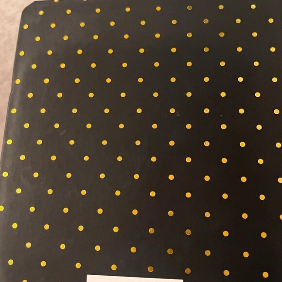 Chic Black & Gold Polka Dot Hardcover Writing Journal - Lined w/ Bookmark Ribbon - Picture 6 of 10
